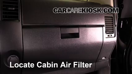 2013 Nissan Titan SV 5.6L V8 Crew Cab Pickup Filtre à air (intérieur) Changement